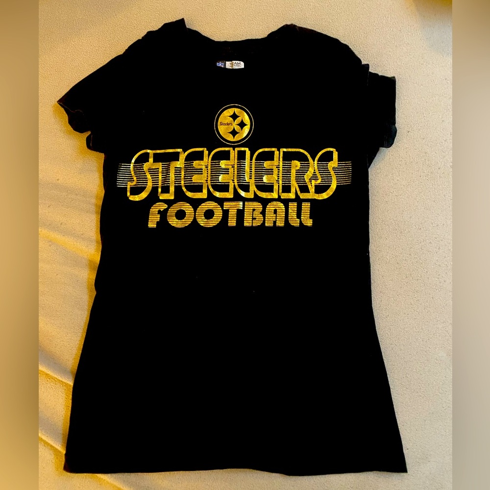 Pittsburgh Steelers T Shirt NFL Shirt Football Shirt Black and Gold